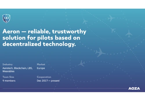 Aeron — reliable, trustworthy solution for pilots based on decentralized technology