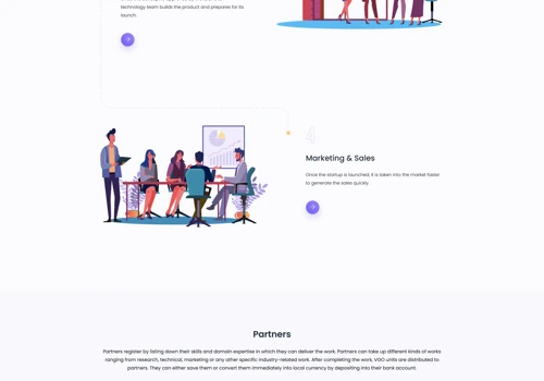 VGO Global Website and Startups page