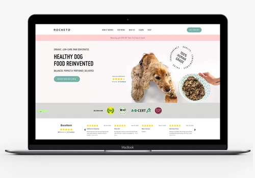 Website development for dog food manufacturer