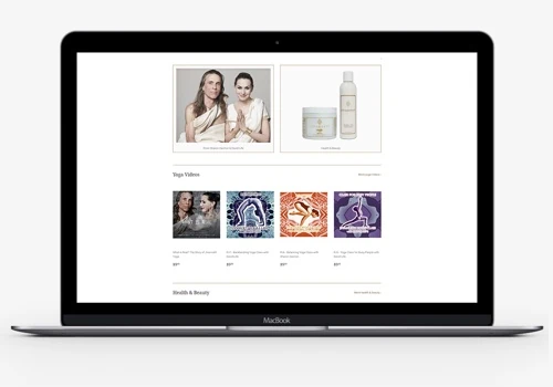 Website development for Yoga center