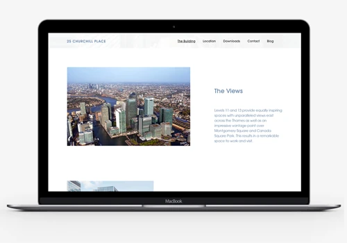 Website development for London skyscraper
