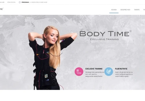 Website for Body Time Sibiu