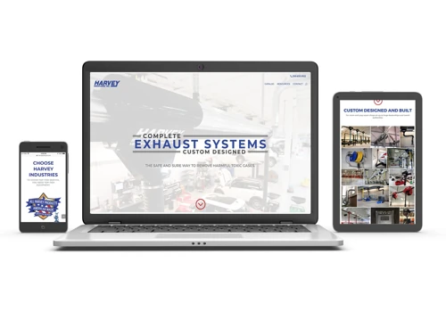 Harvey Exhaust Systems Custom Website Design & Development