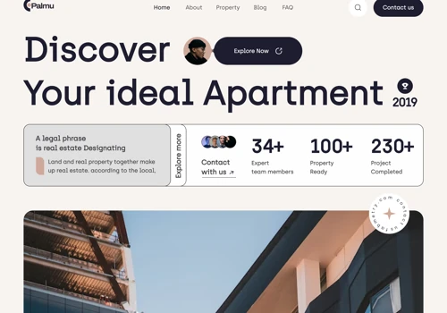 Web design for Palmu Properties