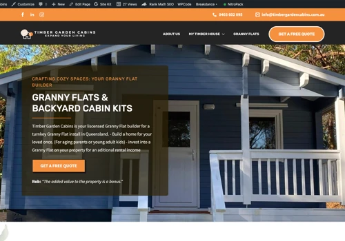 Timber Garden Cabins Website And Ongoing SEO