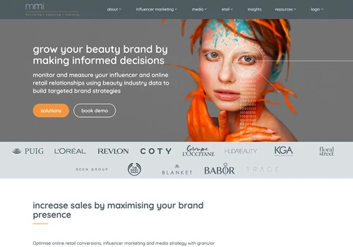Website for SaaS Beauty Media and eTail Monitoring