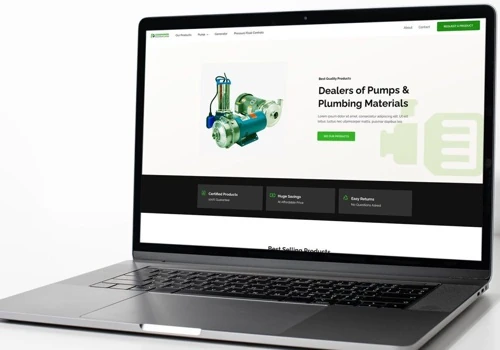 Customized website designs for a top pum