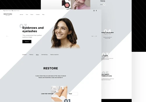 Restore beauty saloon website development