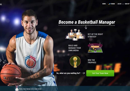 My Basketball Team web and mobile game