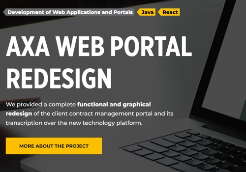 AXA (UNIQA) WEB PORTALS REDESIGN