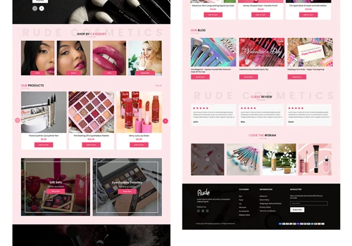 Rude Cosmetics Website Design