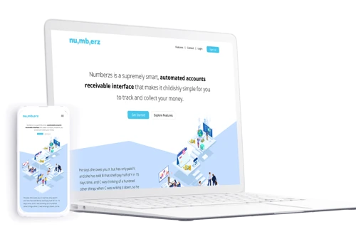Numberz website UI design by pitchworx