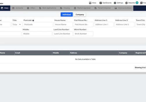 Online Estate agent back-office