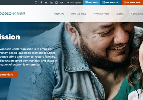 Website redesign for Woodson Center