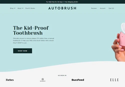 Try Auto Brush (Dental website)