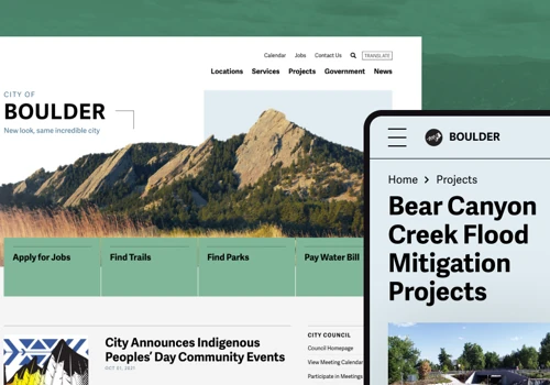City of Boulder website redesign