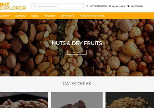 Nutexplorer.in Ecommerce Website