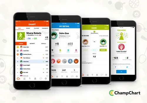 Champ Chart- Free mobile application for tracking scores deployed on Google Play and App Store
