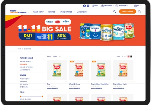 Nestle Website Development
