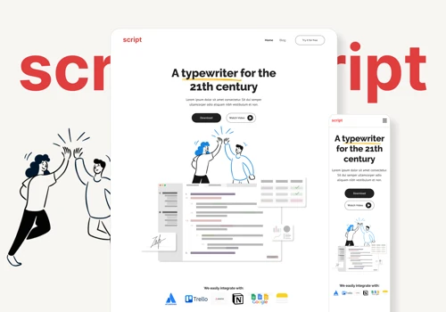 UX UI website redesign for Script