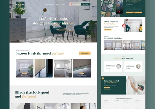 Website redesign for a blinds company