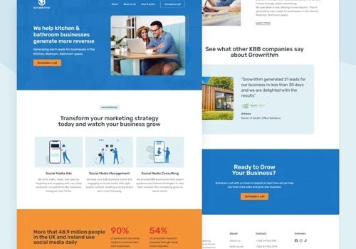 Website redesign for a new marketing agency