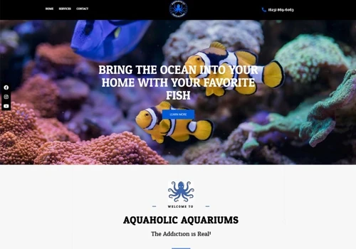 Aquaholic Aquariums Website