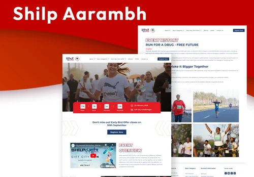 Vibrant Event Website for Shilp Aarambh Gift City