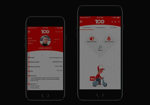 Mobile app - 100 SERVICES