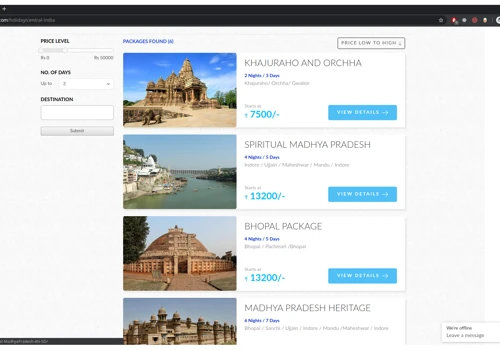 Travel Package Booking Engine + Portal