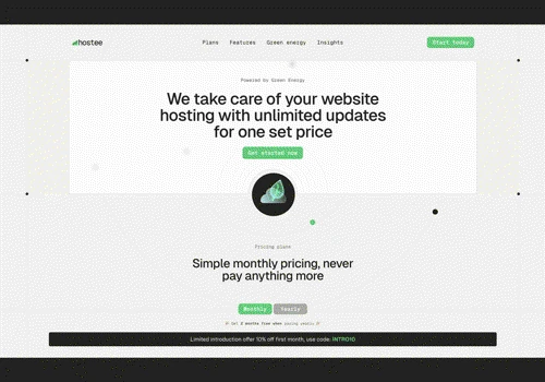 End-to-end for a green hosting provider