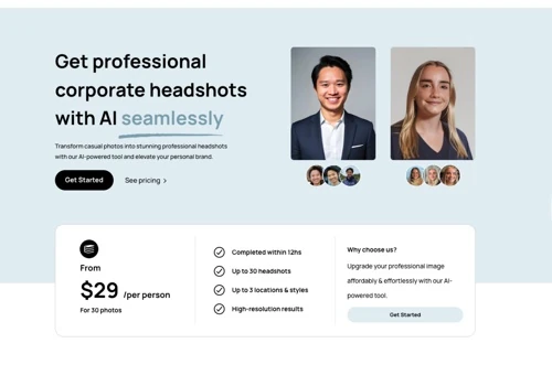 Generate professional corporate headshots with AI