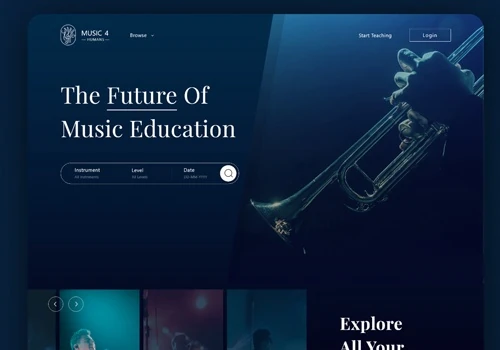 Web Design for Multivendor LMS Music4humans