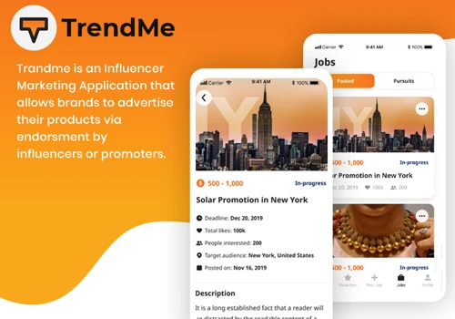TrendMe - Marketplace for Influencers