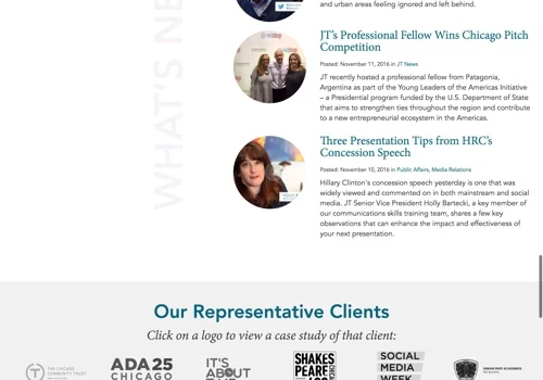 Custom Website Development and Design for Chicago PR Firm
