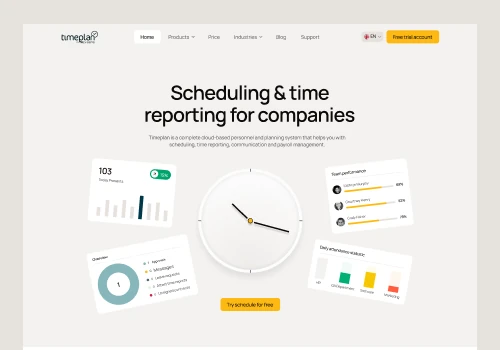 Timeplan Website redesign and webflow development