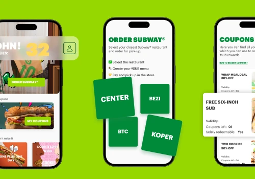 Subway sandwiches - Anywhere & Anytime.