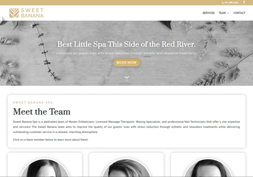 Sweet Banana Spa Web Design