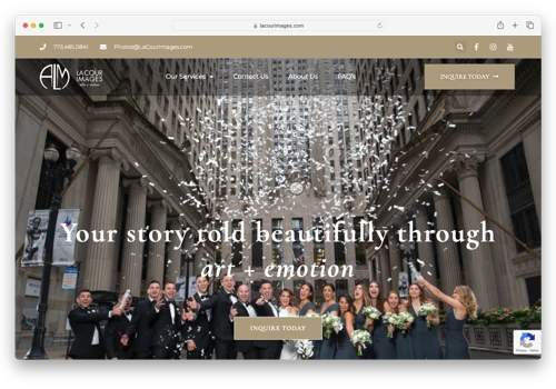 Website Redesign - Wedding Photographer