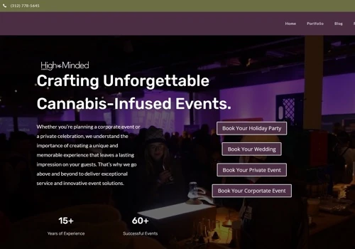 High Minded Events- Website Redesign