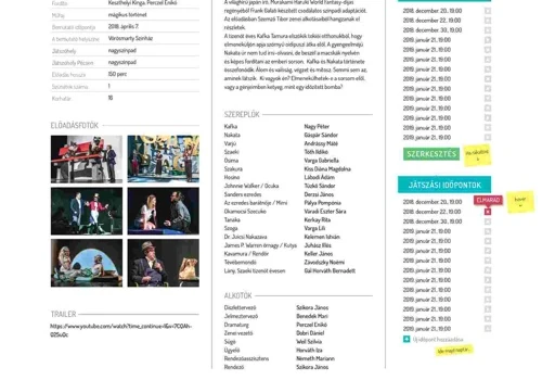 Theatre database and performance reviewer