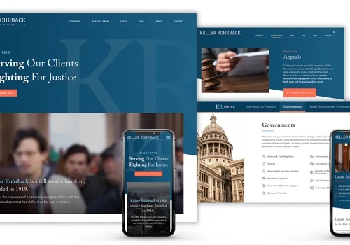 Website for Nationally Recognized Law Firm