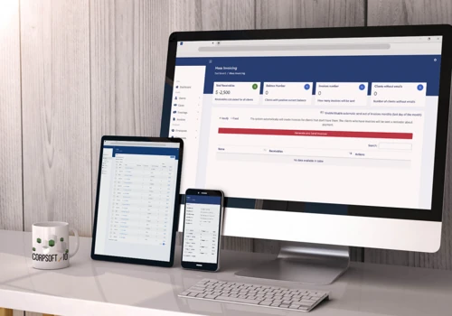 Custom CRM with automated invoicing component