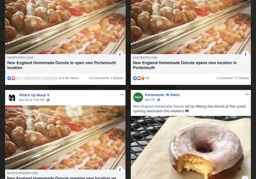 New England Homemade Donuts press campaign