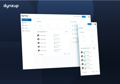 Web and mobile app for small business owners