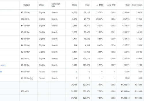 Google Ads to Conversions for Translation Agency