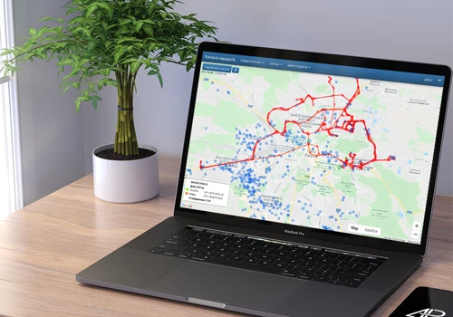 Geographic information system for GPS based monitoring