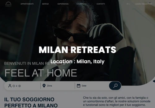 Milan Retreats Website Creation
