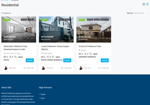 Rerizac Properties: Real Estate Marketplace