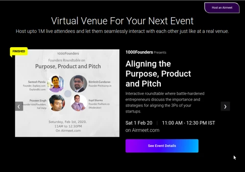 Airmeet : Virtual Venue For Your Next Event